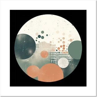 Light Bubbly Circles and Patterns Earthy Textured Posters and Art